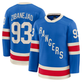 Pouc NY.Rangers #93 Mika Zibanejad Blue Centennial Premium Jerseys