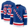 Pouc NY.Rangers #93 Mika Zibanejad Blue Home Premium Jerseys