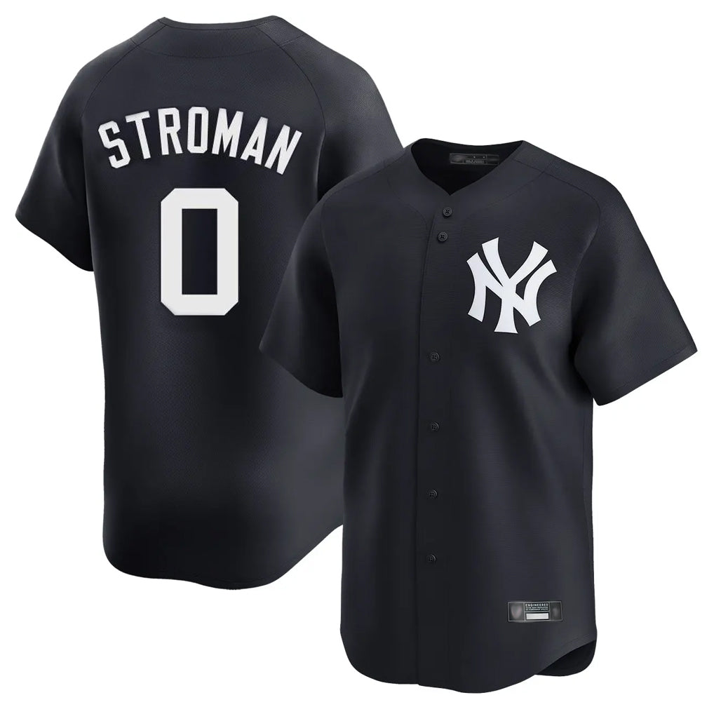Pouc NY.Yankees #0 Marcus Stroman Player Navy Alternate Limited Home Stitched Jerseys