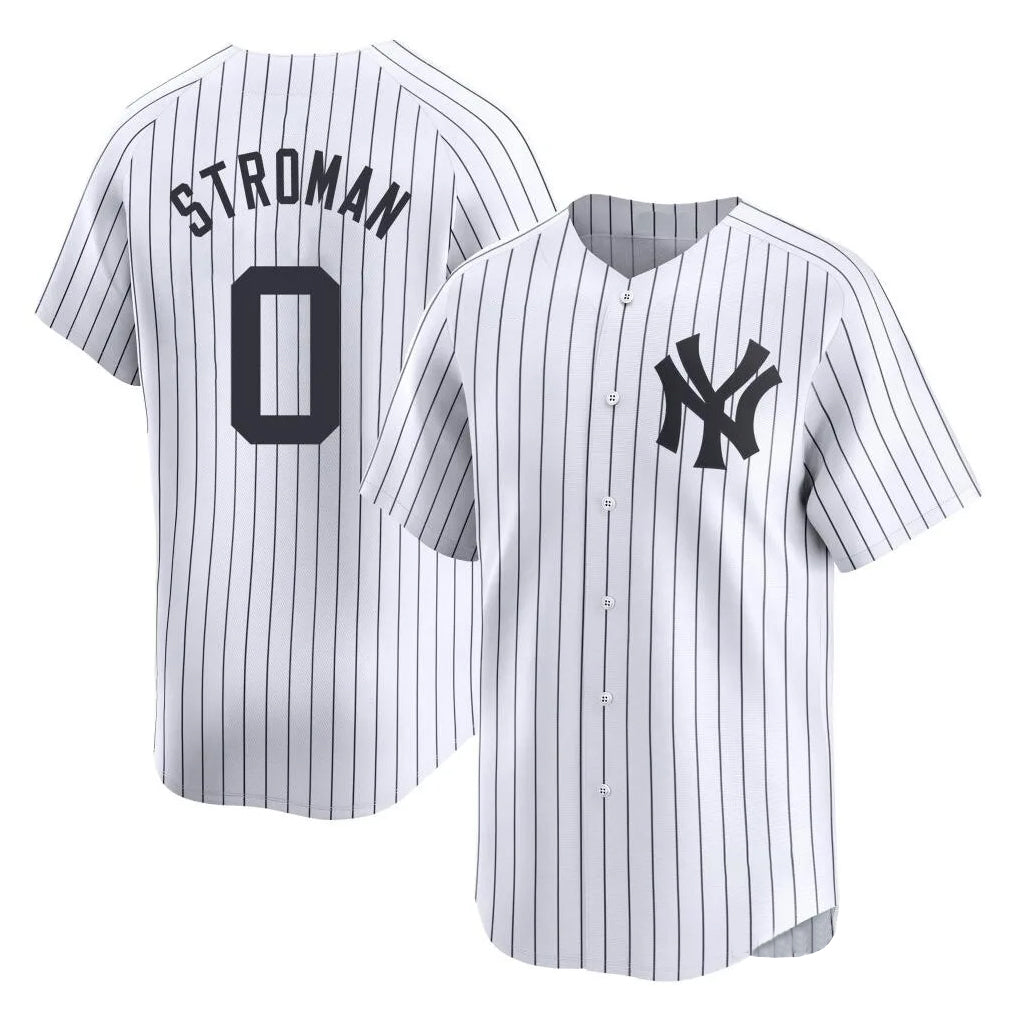 Pouc NY.Yankees #0 Marcus Stroman Player White Limited Home Stitched Jerseys