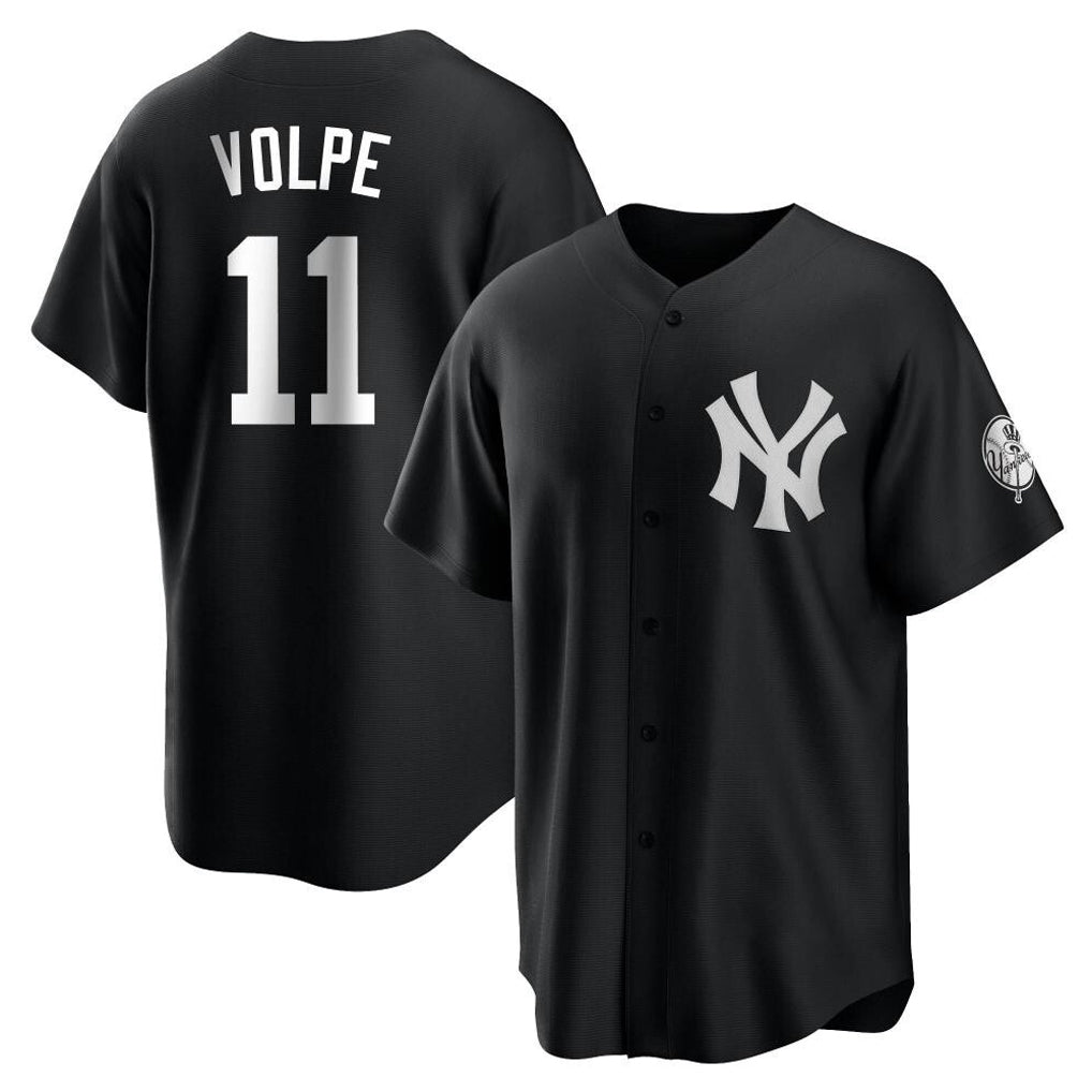 Pouc NY.Yankees #11 Anthony Volpe Player Black Game Stitched Jerseys