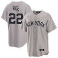 Pouc NY.Yankees #22 Ben Rice Player Gray Game Home Stitched Jerseys