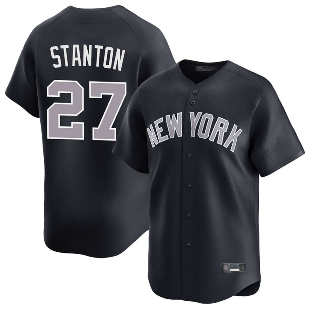 Pouc NY.Yankees #27 Giancarlo Stanton Player Navy Limited Game Stitched Jerseys