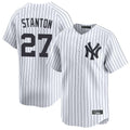 Pouc NY.Yankees #27 Giancarlo Stanton Player White Limited Home Stitched Jerseys