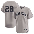 Pouc NY.Yankees #28 Austin Wells Player Gray Limited Stitched Jerseys