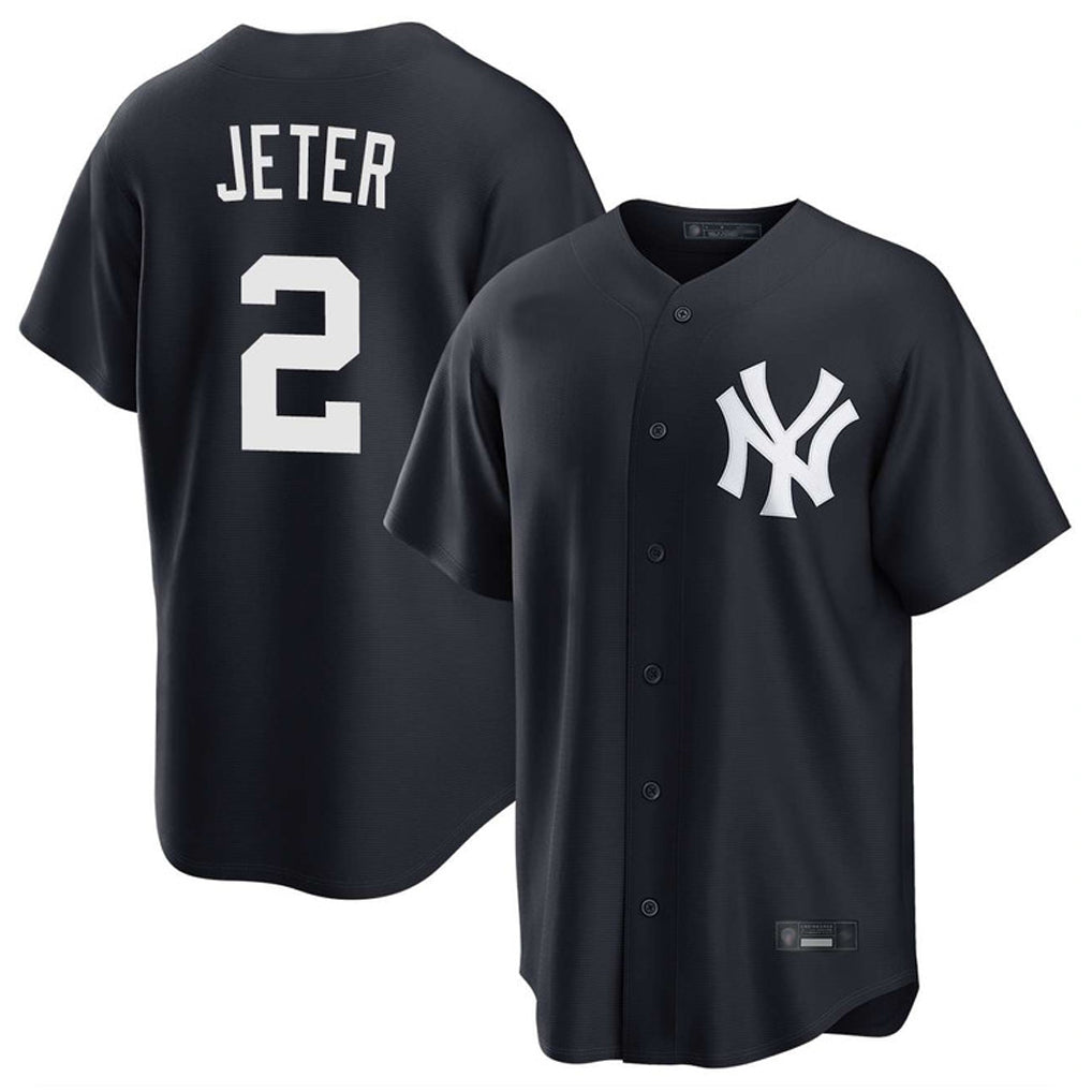 Pouc NY.Yankees #2 Derek Jeter Player Navy Game Stitched Jerseys