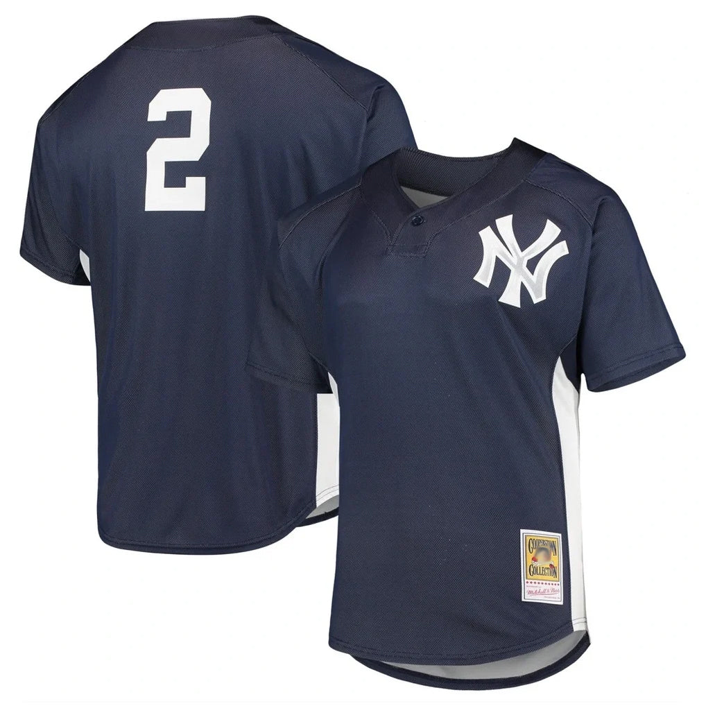 Pouc NY.Yankees #2 Derek Jeter Player Navy Mitchell & Ness Limited Stitched Jerseys