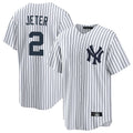 Pouc NY.Yankees #2 Derek Jeter Player White Game Home Stitched Jerseys