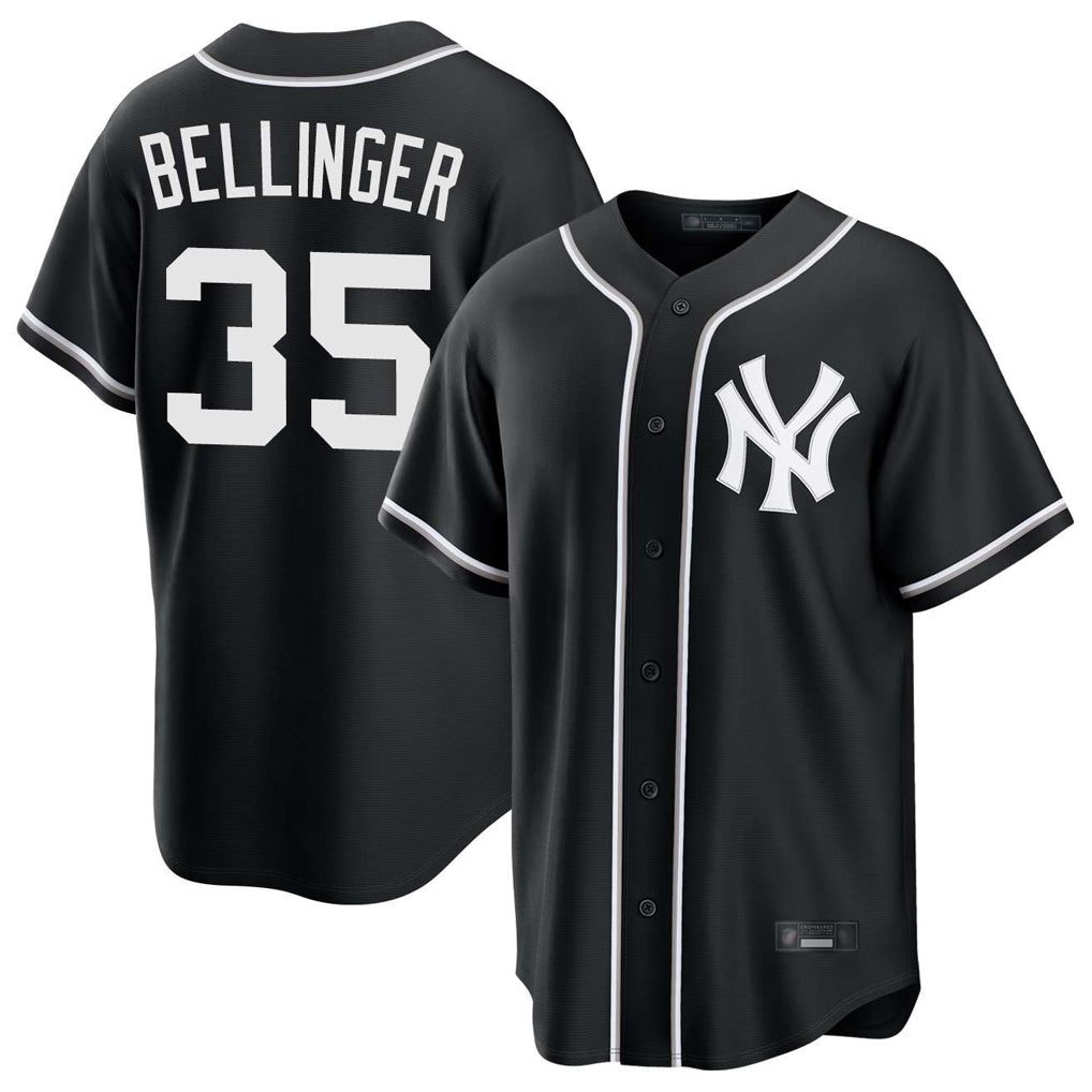 Pouc NY.Yankees #35 Cody Bellinger Player Black Out Game Stitched Jerseys