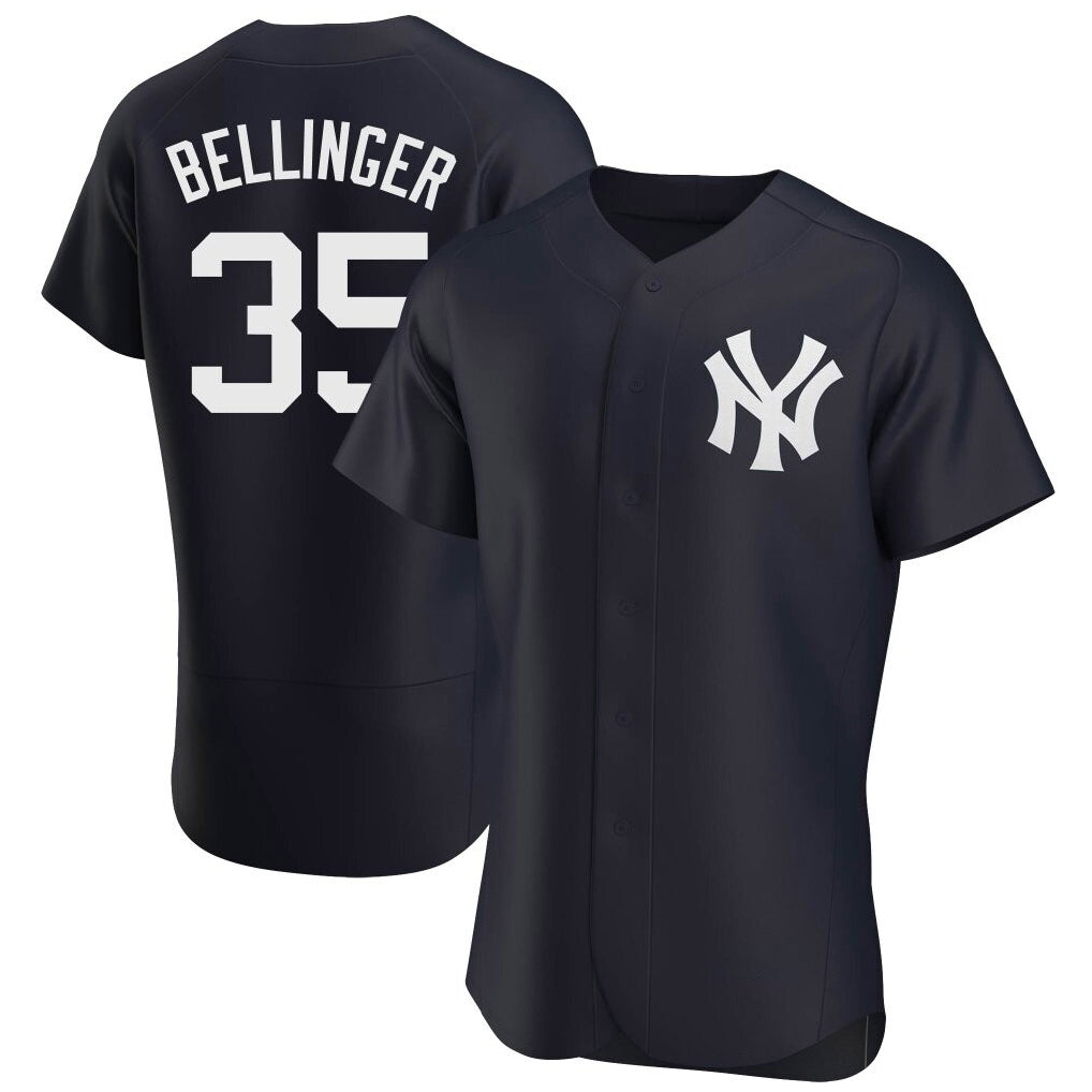 Pouc NY.Yankees #35 Cody Bellinger Player Navy Limited Elite Home Stitched Jerseys