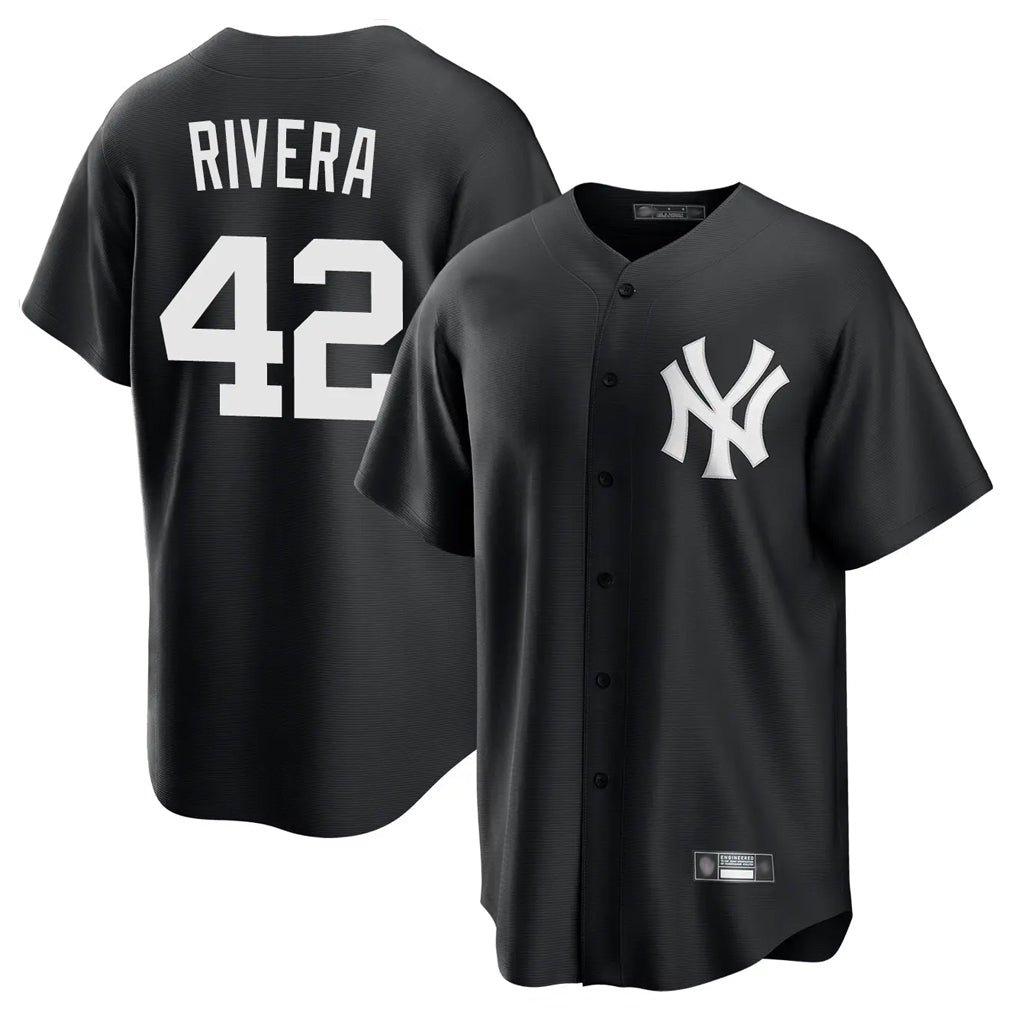 Pouc NY.Yankees #42 Mariano Rivera Player Black Game Stitched Jerseys