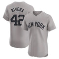 Pouc NY.Yankees #42 Mariano Rivera Player Gray Limited Elite Home Stitched Jerseys