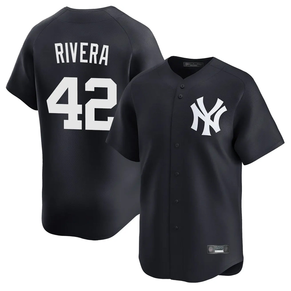 Pouc NY.Yankees #42 Mariano Rivera Player Navy Alternate Limited Home Stitched Jerseys