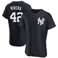 Pouc NY.Yankees #42 Mariano Rivera Player Navy Limited Elite Home Stitched Jerseys