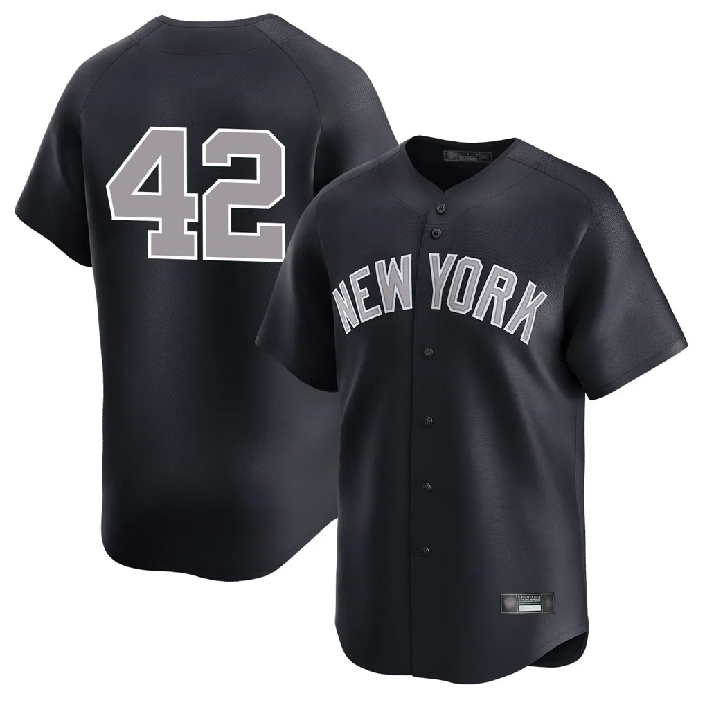 Pouc NY.Yankees #42 Mariano Rivera Player Navy Limited Stitched Jerseys