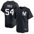 Pouc NY.Yankees #54 Max Fried Player Navy Limited Game Stitched Jerseys