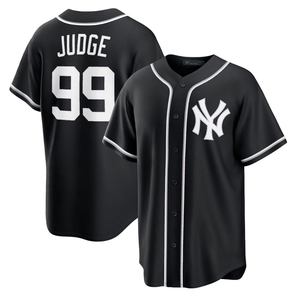 Pouc NY.Yankees #99 Aaron Judge Player Black Out Game Stitched Jerseys