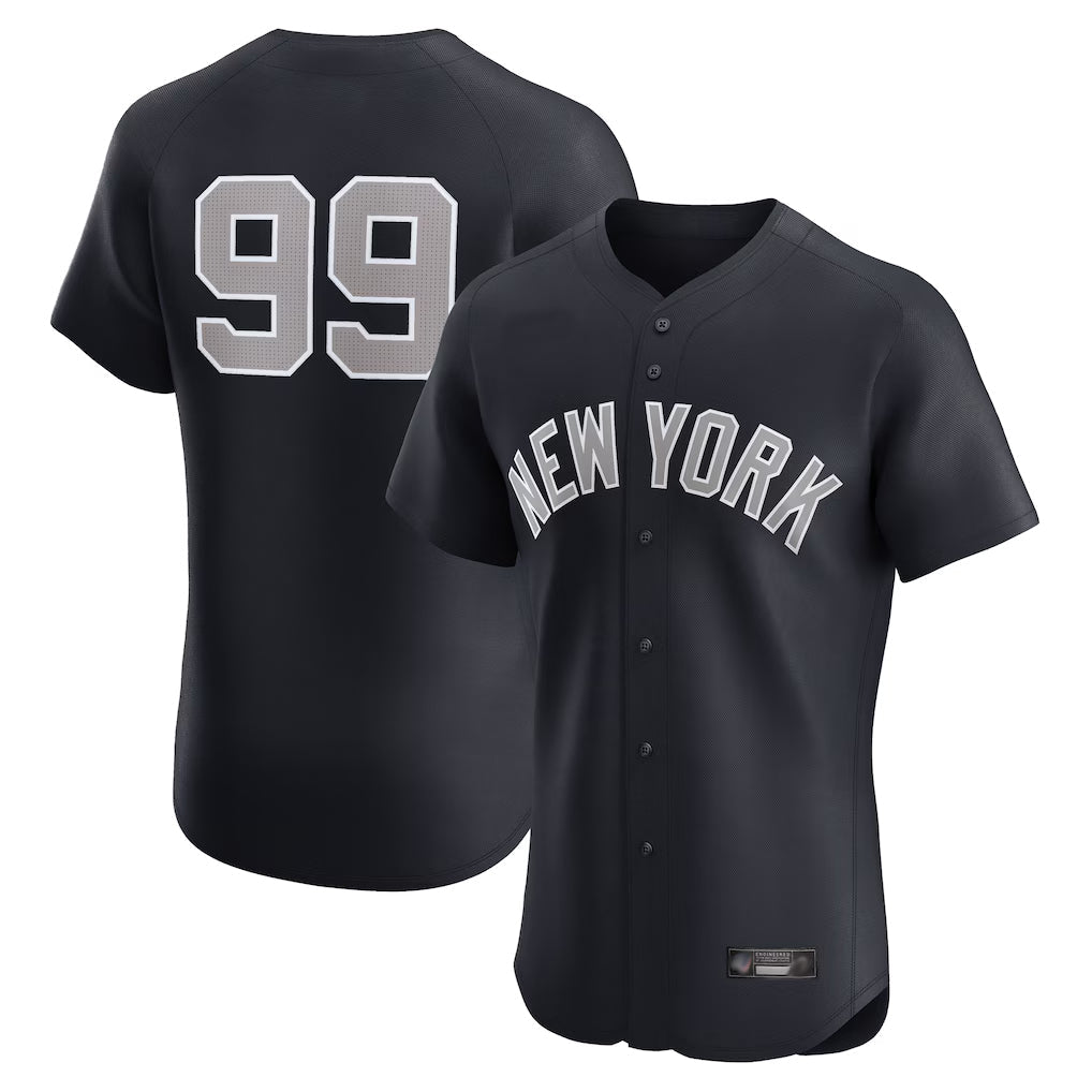 Pouc NY.Yankees #99 Aaron Judge Player Navy  Home Limited Elite Game Stitched Jerseys