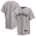 Pouc NY.Yankees Blank Player Gray Game Home Stitched Jerseys
