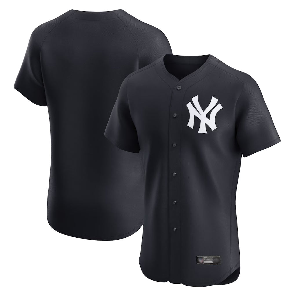 Pouc NY.Yankees Blank Player Navy Limited Elite Home Stitched Jerseys