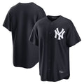 Pouc NY.Yankees Blank Player Navy Replica Game Stitched Jerseys