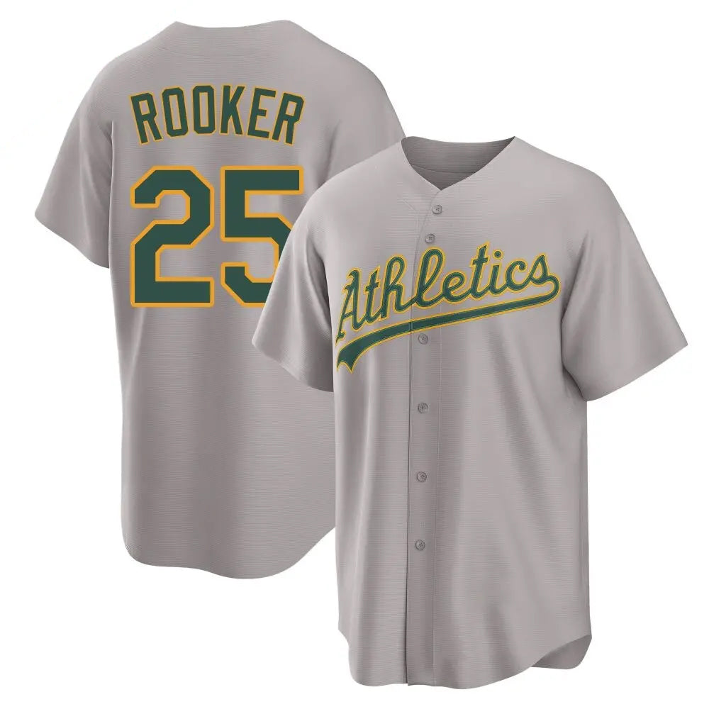 Pouc Athletics #25 Brent Rooker Gray Replica Away 2.0 Personalized Jerseys