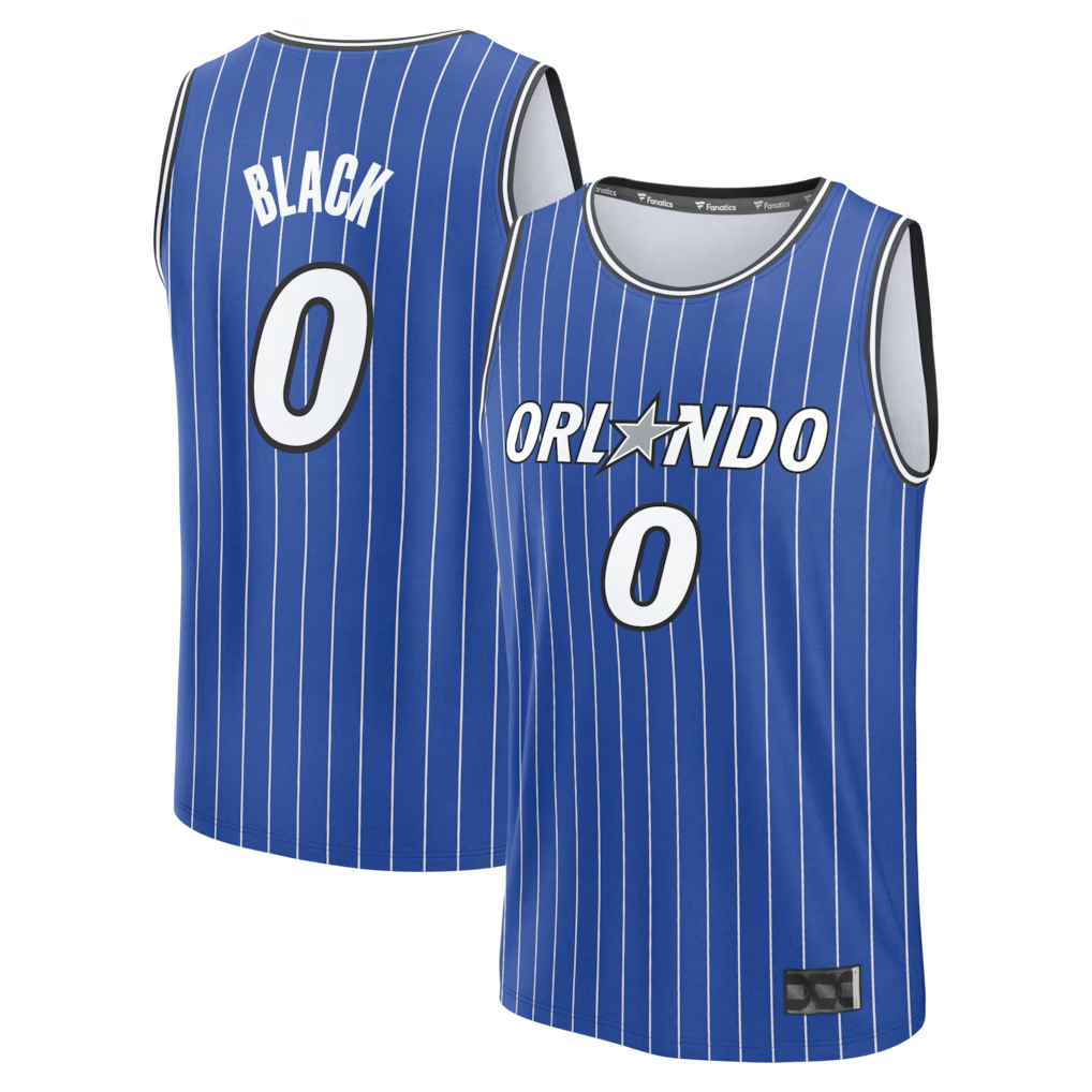 Pouc O.Magic #0 Anthony Black Royal Fast Break Replica Jerseys - Icon Edition