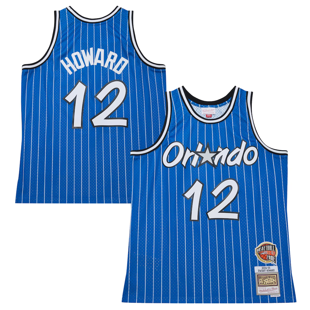 Pouc O.Magic #12 Dwight Howard Blue 200405 Hardwood Classics Hall of Fame Swingman Jerseys