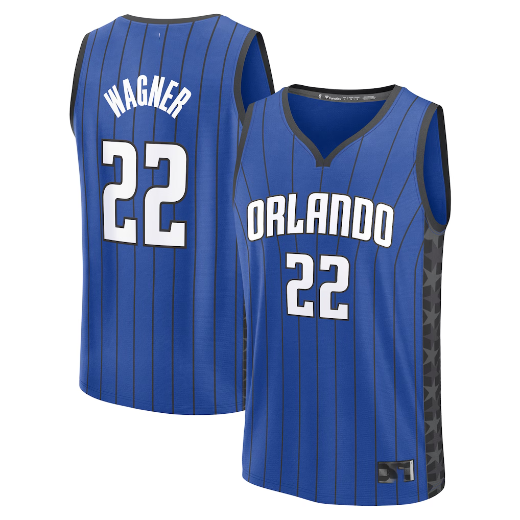 Pouc O.Magic #22 Franz Wagner  Blue Fast Break Replica Player Jerseys - Statement Edition