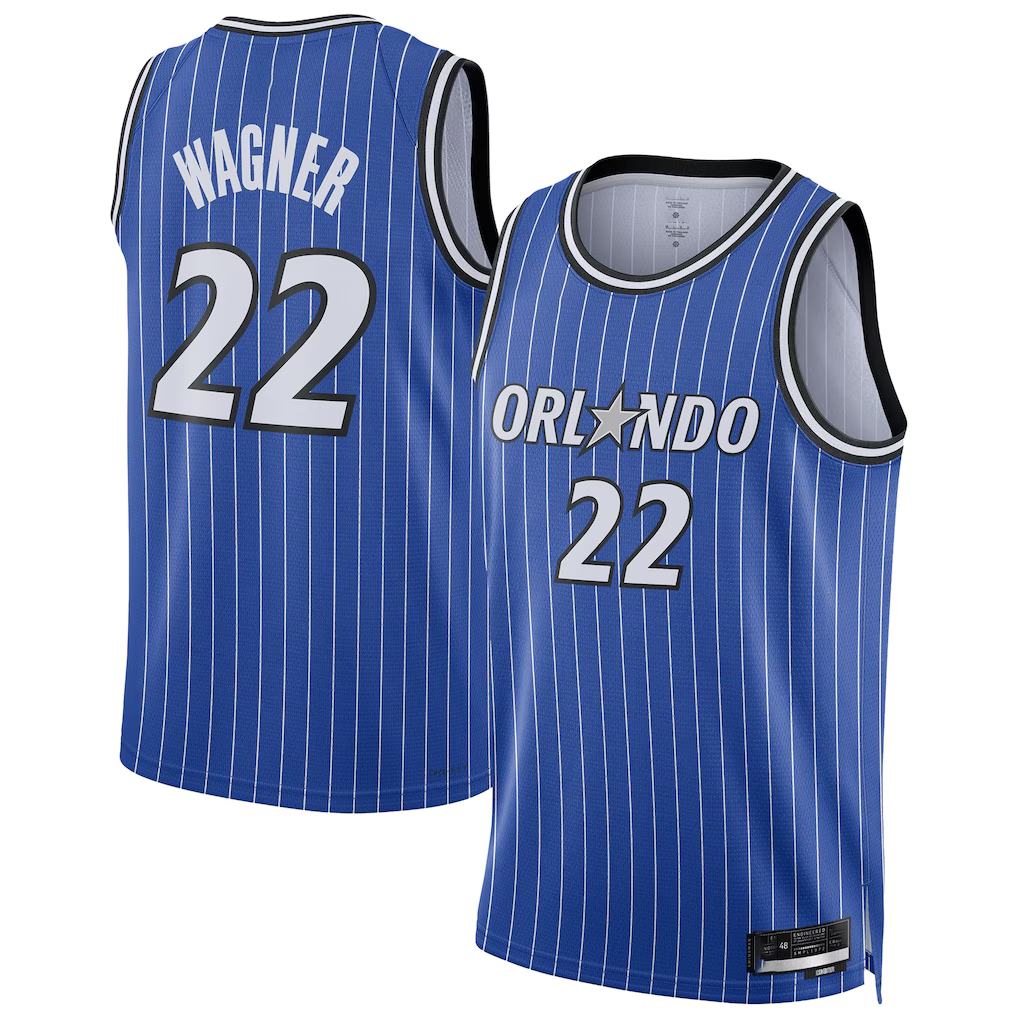 Pouc O.Magic #22 Franz Wagner Blue Swingman Player Jerseys - Icon Edition