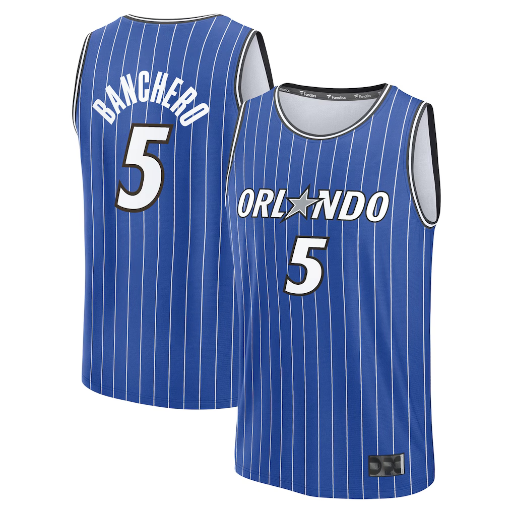Pouc O.Magic #5 Paolo Banchero  Blue Fast Break Replica Player Jerseys - Icon Edition