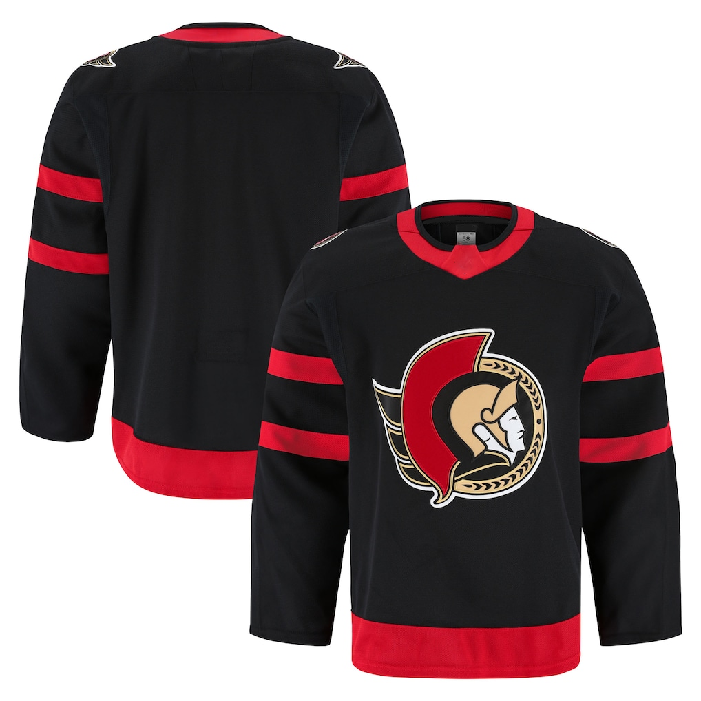 Pouc O.Senators Black Home Authentic Pro Jerseys