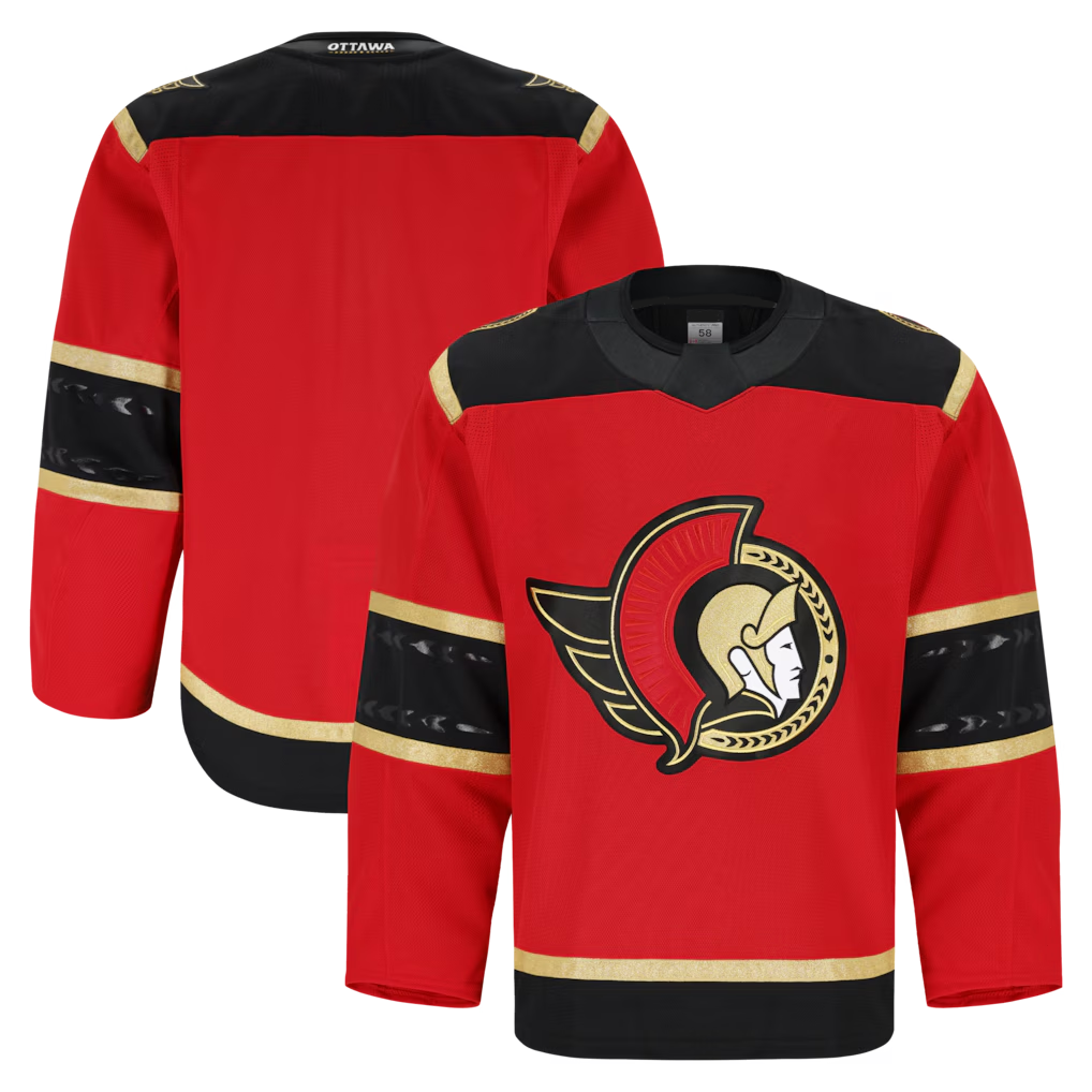 Pouc O.Senators Red Alternate Authentic Pro Jerseys