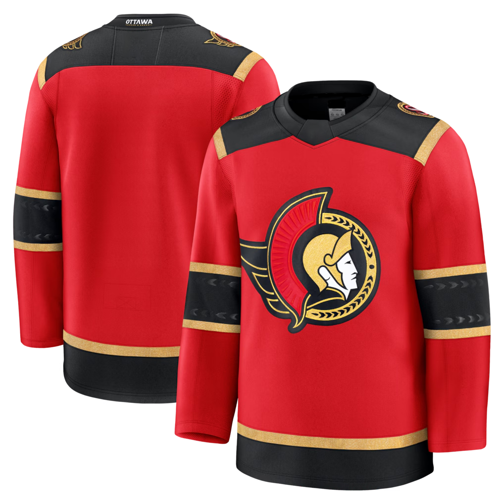 Pouc O.Senators Red Alternate Premium Jerseys