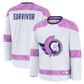 Pouc O.Senators White Hockey Fights Cancer Survivor Practice Jerseys
