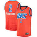 Pouc OC.Thunder #2 Shai Gilgeous-Alexander Orange Fast Break Player Stitched Jerseys - Statement Edition