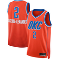 Pouc OC.Thunder #2 Shai Gilgeous-Alexander Orange Swingman Stitched Jerseys - Statement Edition