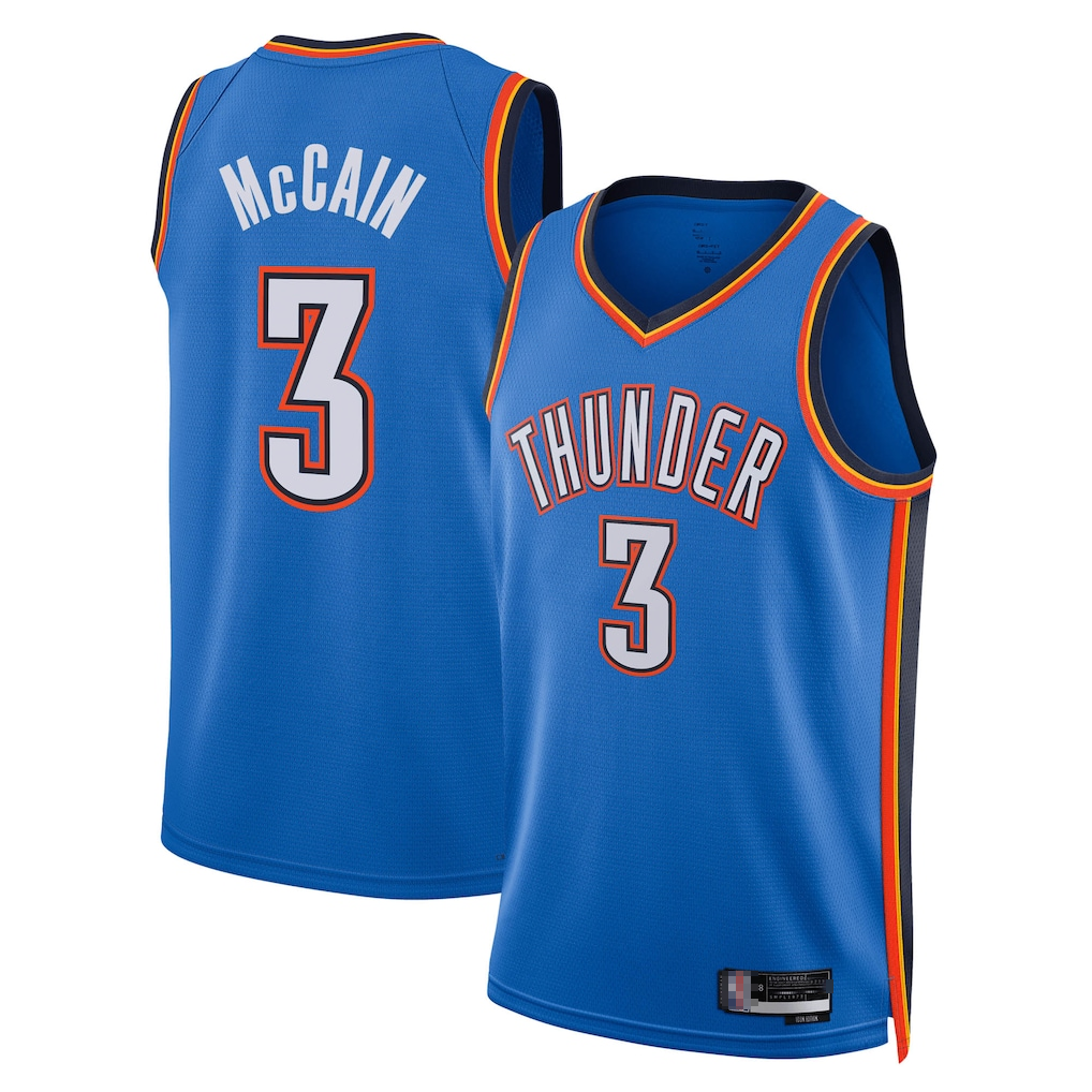 Pouc OC.Thunder #3 Jalen Williams Blue Swingman Stitched Jerseys - Icon Edition