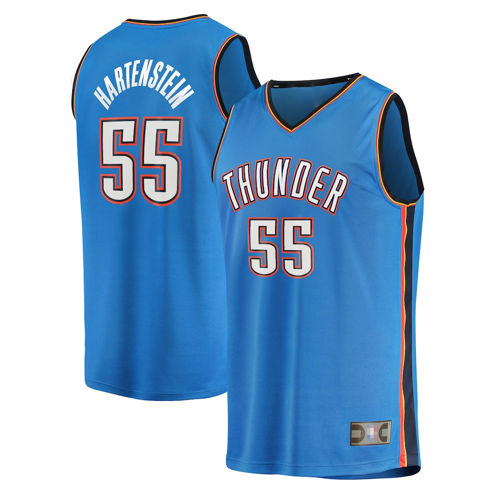 Pouc OC.Thunder #55 Isaiah Hartenstein Blue Fast Break Replica Player Stitched Jerseys - Icon Edition