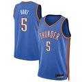 Pouc OC.Thunder #5 Luguentz Dort Blue Swingman Player Stitched Jerseys - Icon Edition