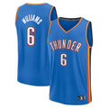 Pouc OC.Thunder #6 Jaylin Williams Blue Fast Break Replica Player Stitched Jerseys - Icon Edition