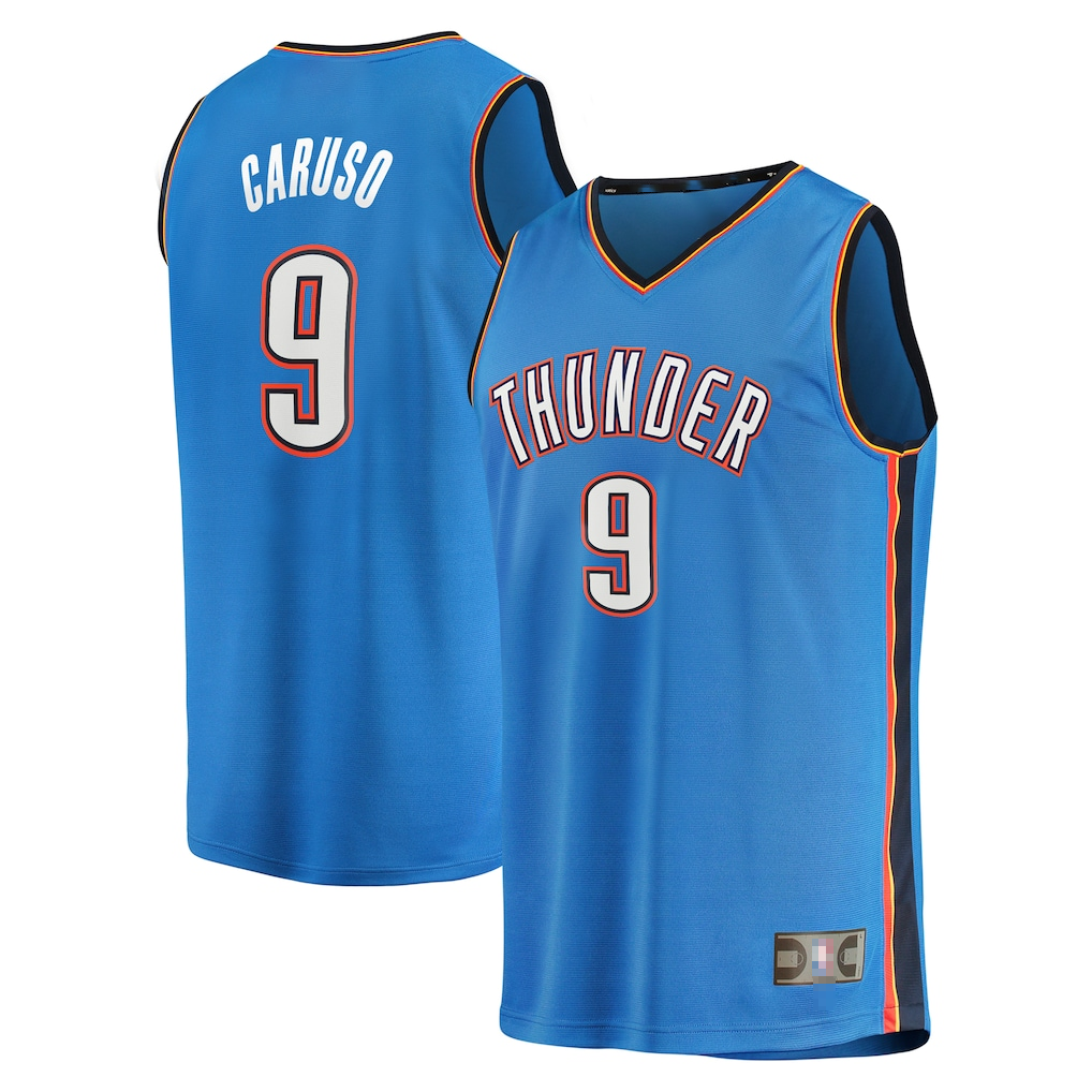Pouc OC.Thunder #9 Alex Caruso Blue Fast Break Replica Player Stitched Jerseys - Icon Edition