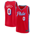 Pouc P.76ers #0 Tyrese Maxey  Red Fast Break Replica Player Jerseys - Statement Edition