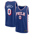 Pouc P.76ers #0 Tyrese Maxey  Royal Big & Tall Fast Break Jerseys - Icon Edition