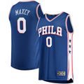 Pouc P.76ers #0 Tyrese Maxey  Royal Fast Break Replica Jerseys - Icon Edition