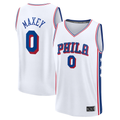 Pouc P.76ers #0 Tyrese Maxey White Fast Break Replica Player Jerseys - Association Edition