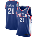 Pouc P.76ers #21 Joel Embiid Royal 2019-2020 Swingman Jerseys - Icon Edition
