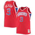 Pouc P.76ers #3 Allen Iverson Mitchell & Ness Red 1996-97 Big & Tall Hardwood Classics Swingman Jerseys