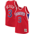 Pouc P.76ers #3 Allen Iverson Mitchell & Ness Red 1996-97 Hardwood Classics Swingman Jerseys