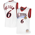 Pouc P.76ers #6 Allen Iverson Mitchell & Ness White 2002-03 Hardwood Classics Swingman Jerseys